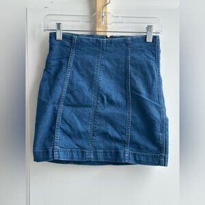 Free People Blue Mini SkirtSize 0